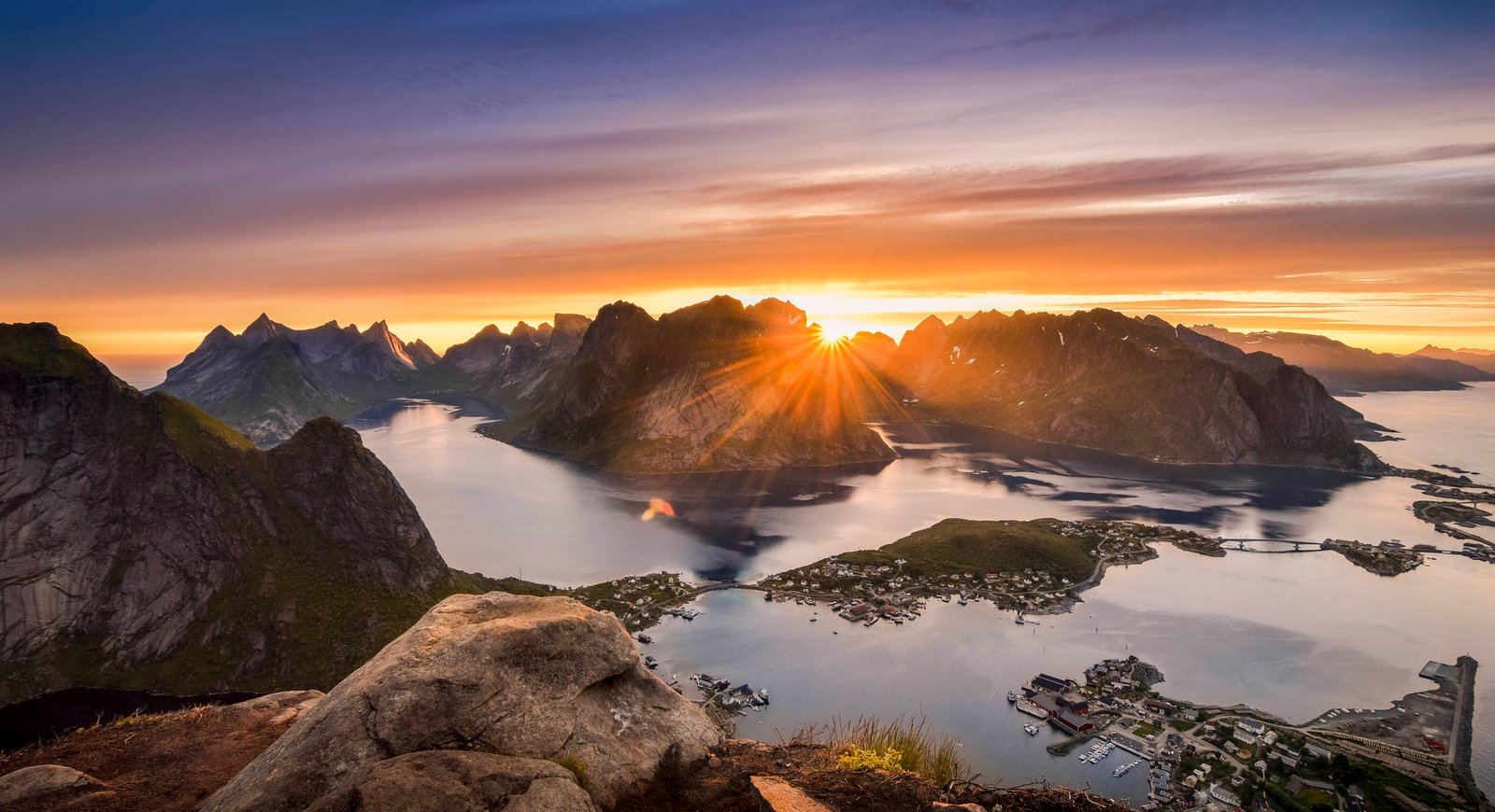 The Lofoten archipelago, with its peaks and islets, seems tailor-made for midnight sun photography