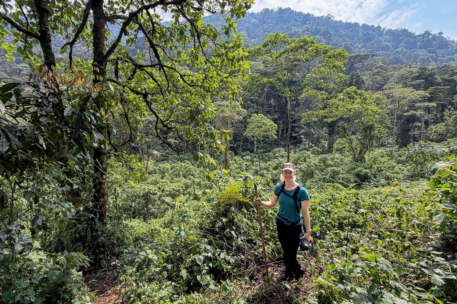 Bella visiting the Bwindi Impenetrable Forest with WildPlaces Africa
