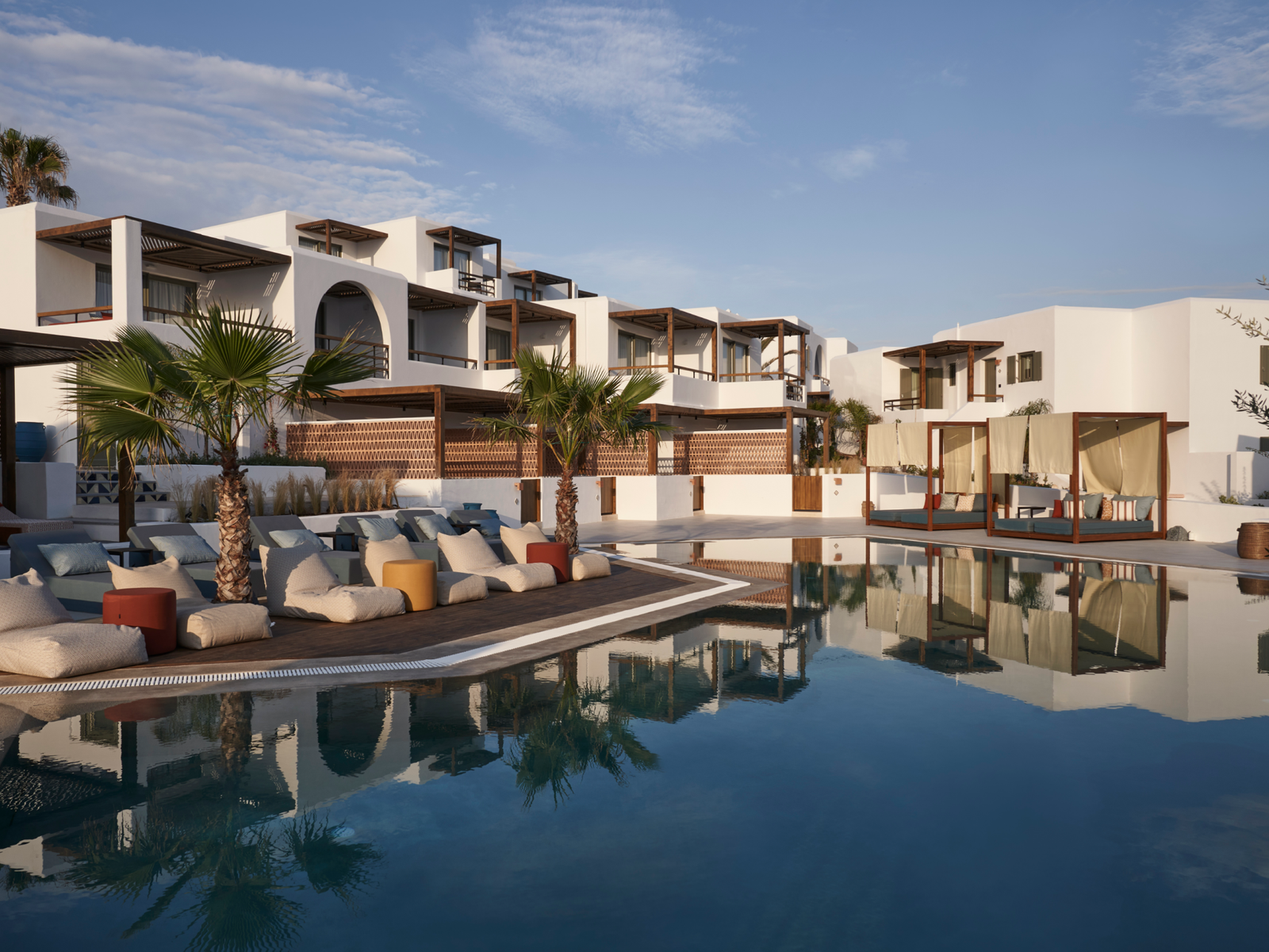 The hotel’s 44 suites have easy access to the main pool