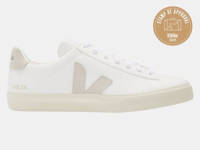 white and beige sneaker