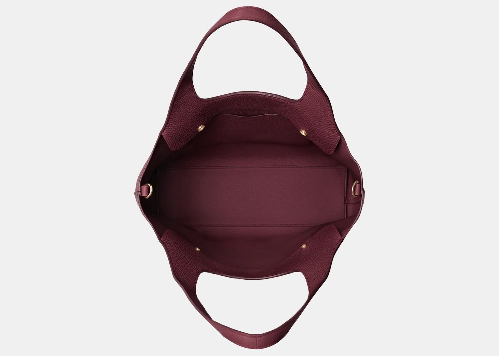 cherry red colored leather bag