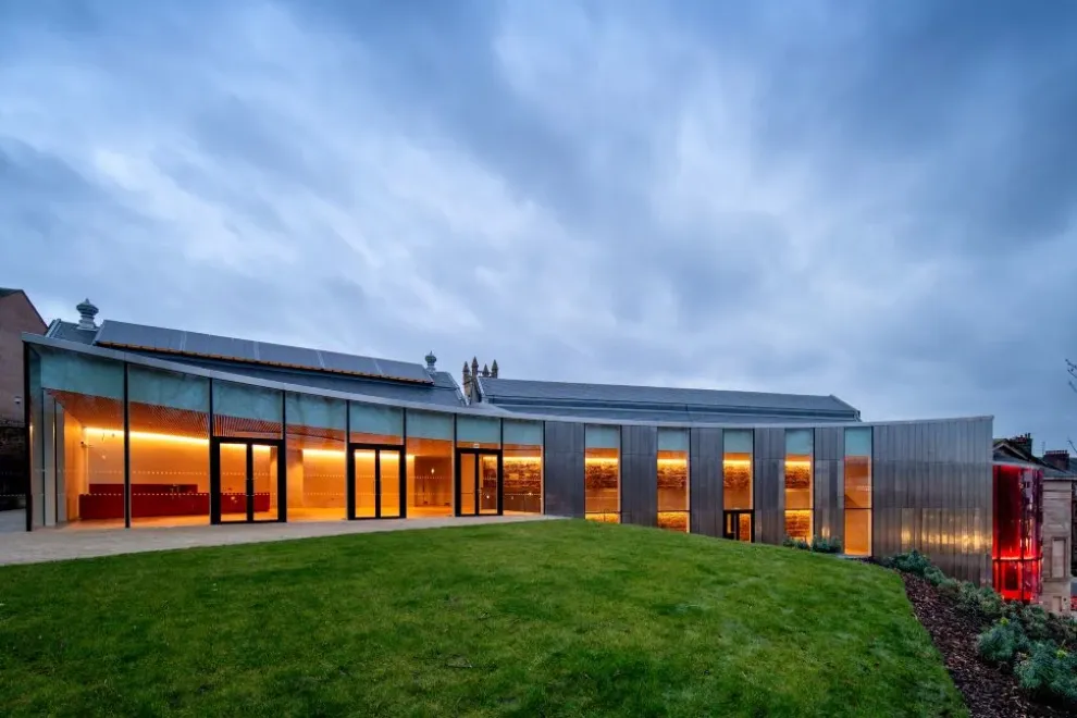 The museum’s facade has been transformed