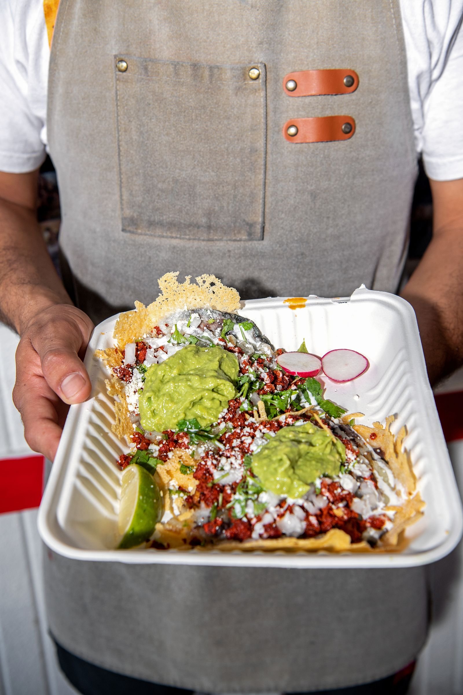 Image may contain Food Food Presentation Adult and Person