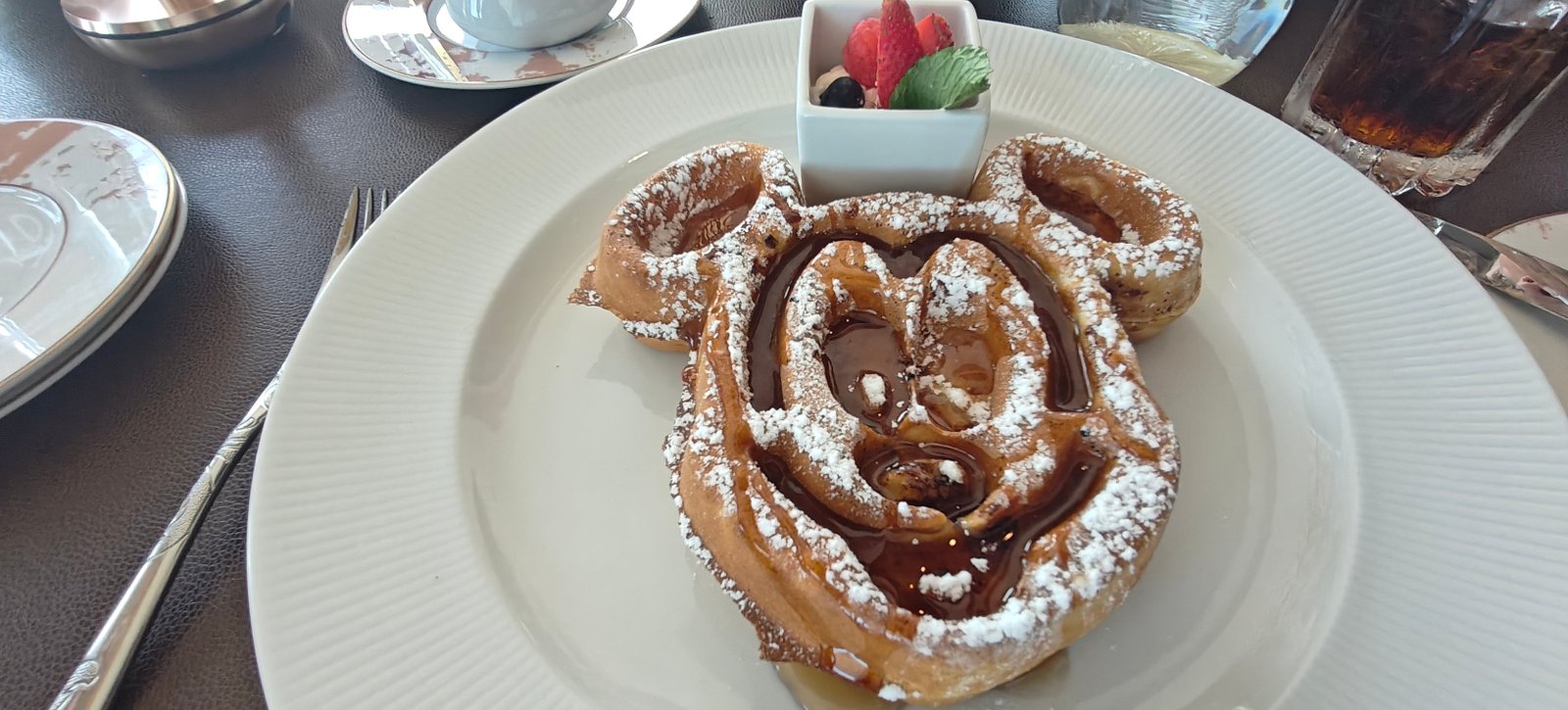 A super-sized Mickey waffle available for brunch at the Palo Steakhouse