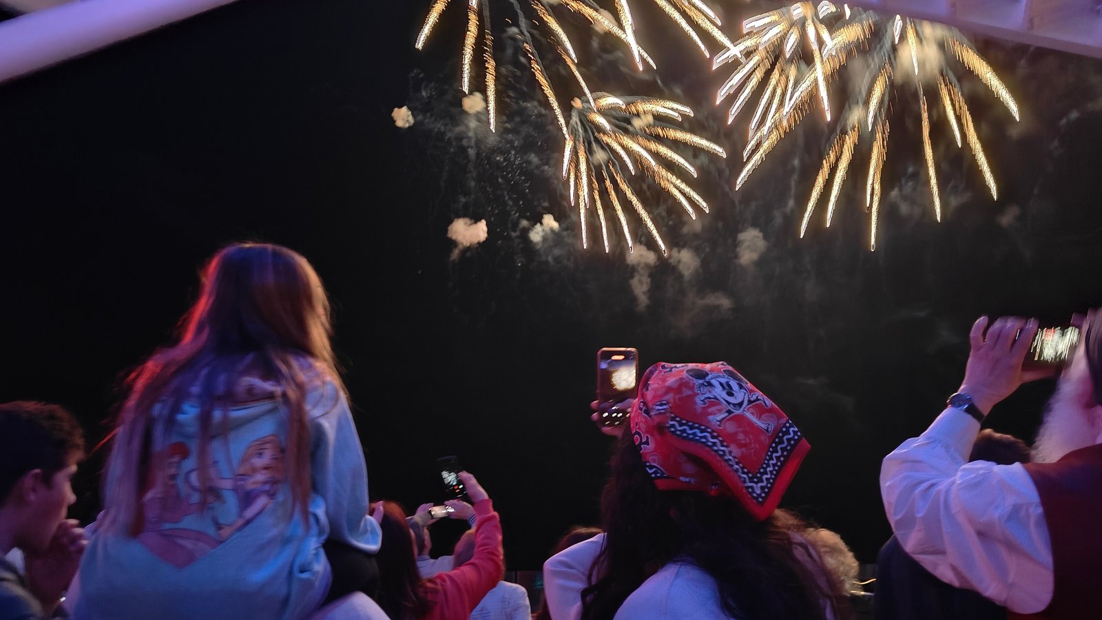 Pirate night on Disney Wish ends with a firework show