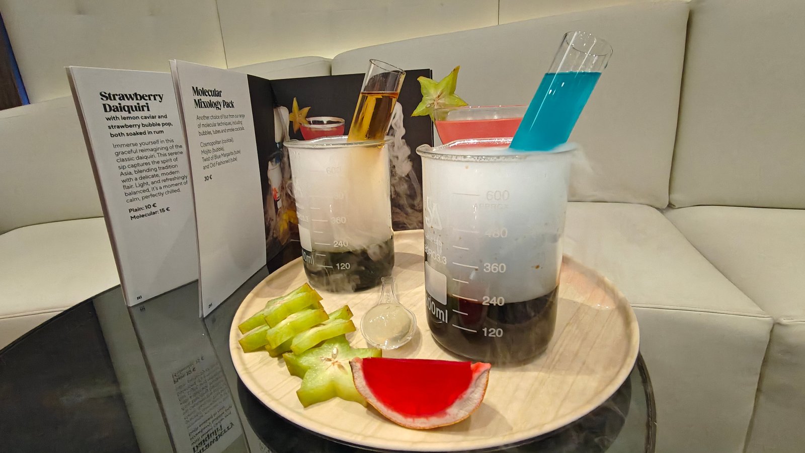 Celestyal has a menu of superb molecular cocktails