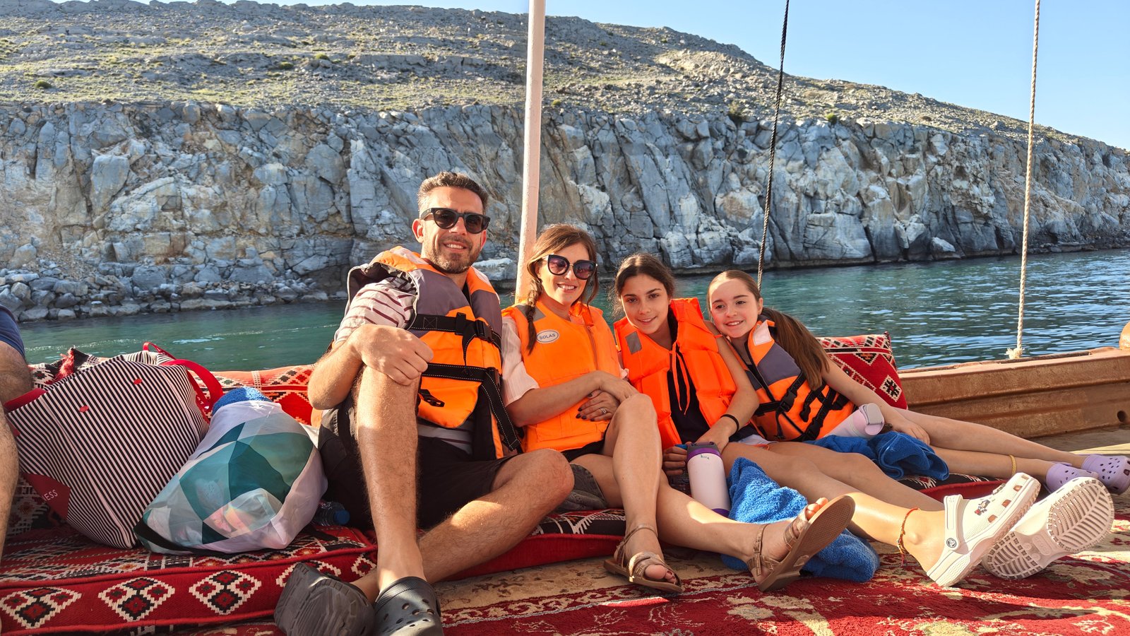 The Shoffmans take a dhow boat to explore the Khasab fjords
