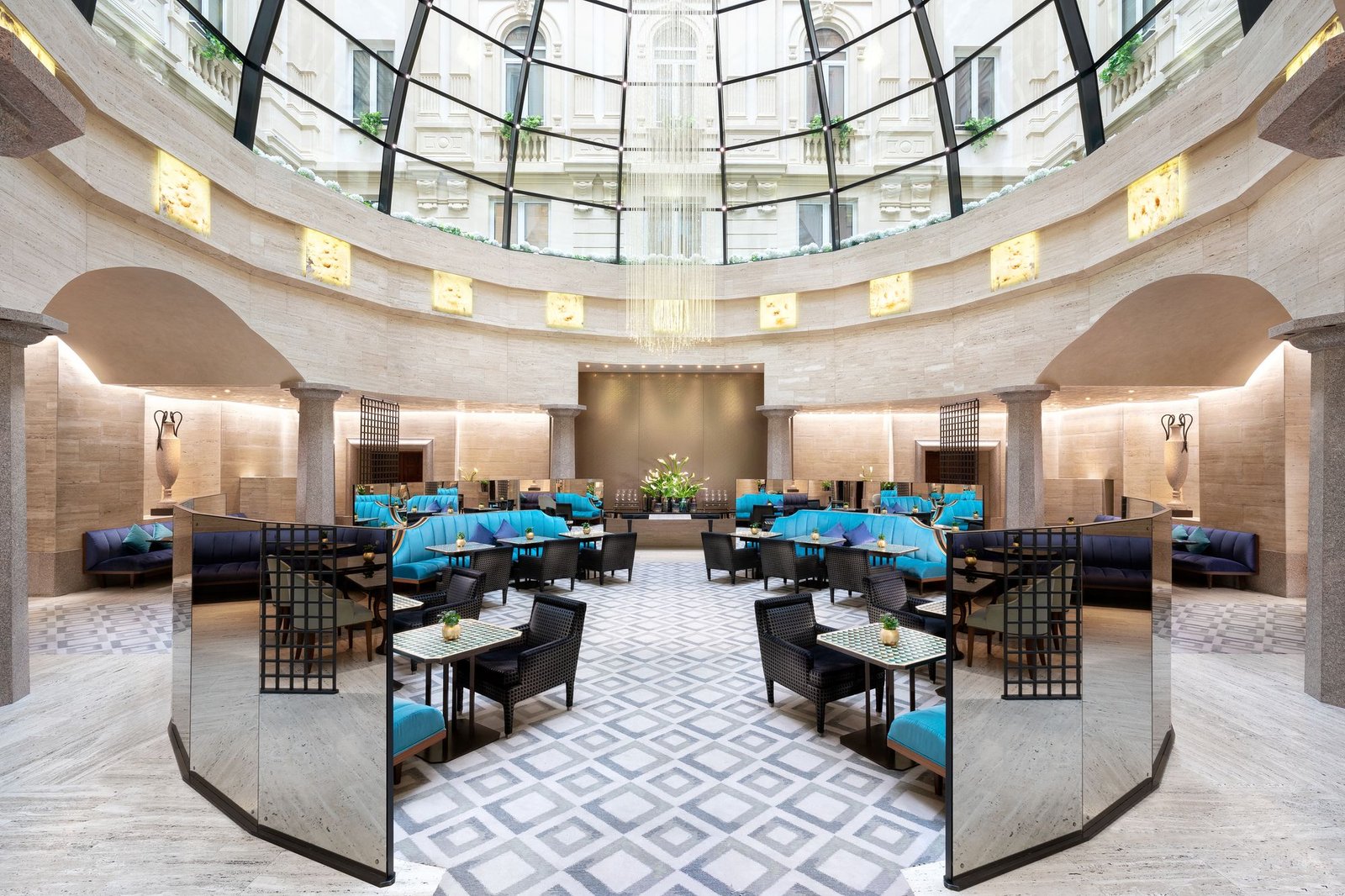 Dine in style at the all-day restaurant La Cupola