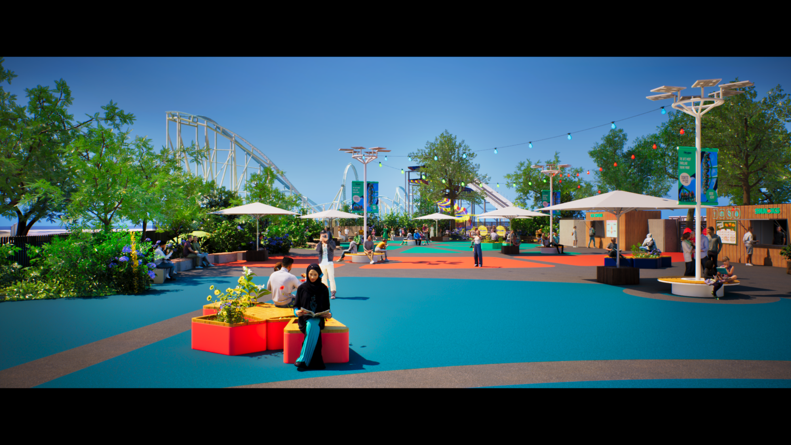 Concept art for The Launchpad at Thorpe Park