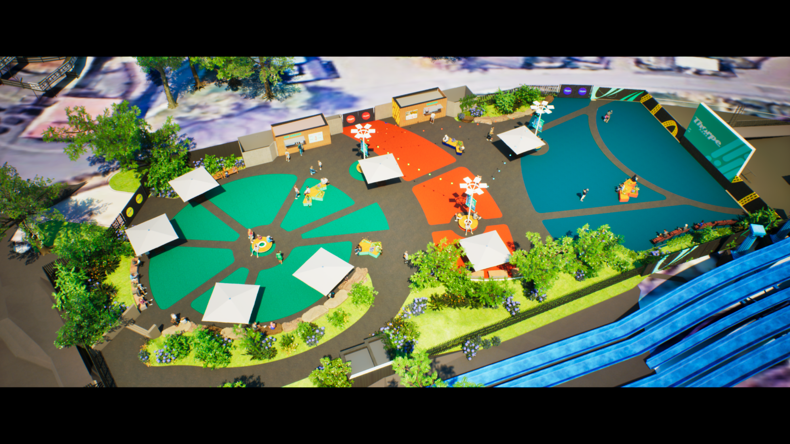 Concept art for The Launchpad at Thorpe Park