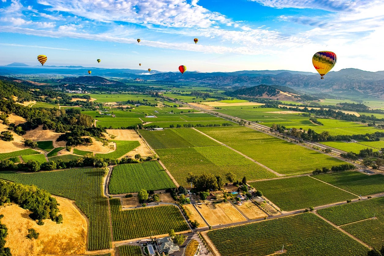 A hot air balloon ride is a memorable way to take in the glory of Napa Valley