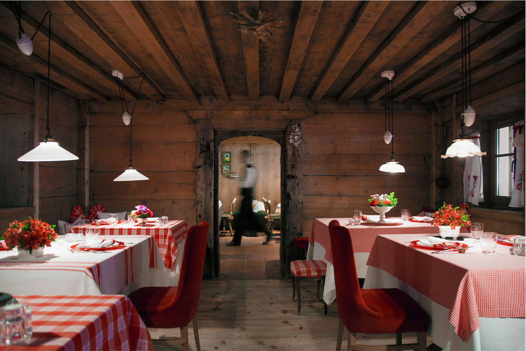 The hotel’s Michelin-star restaurant, La Stüa de Michil, offers various tasting menus