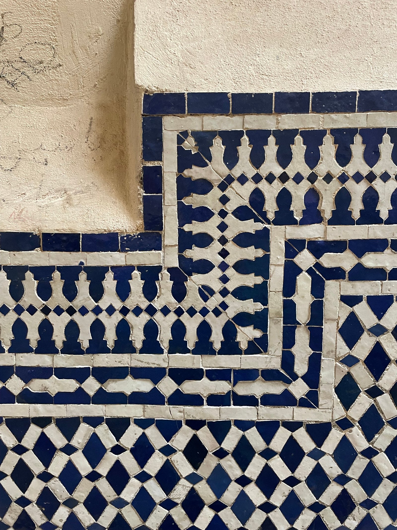 Traditional Moroccan wall tiles.