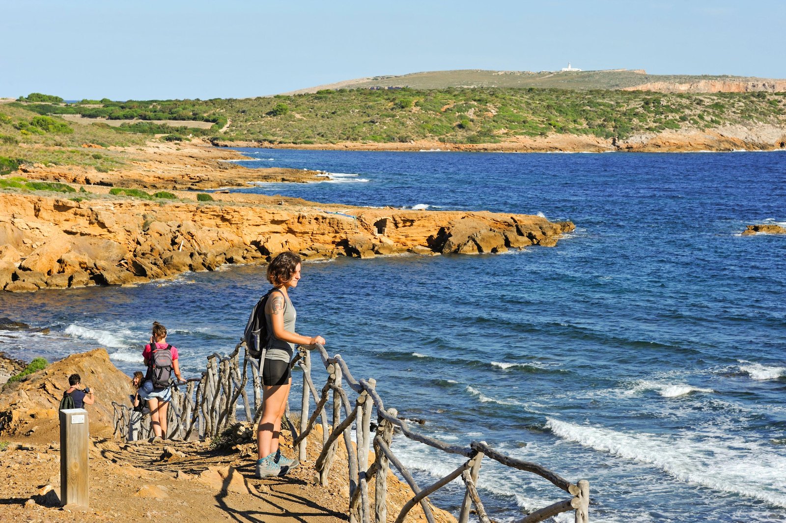 A coastal walking path in Menorca, Spain.