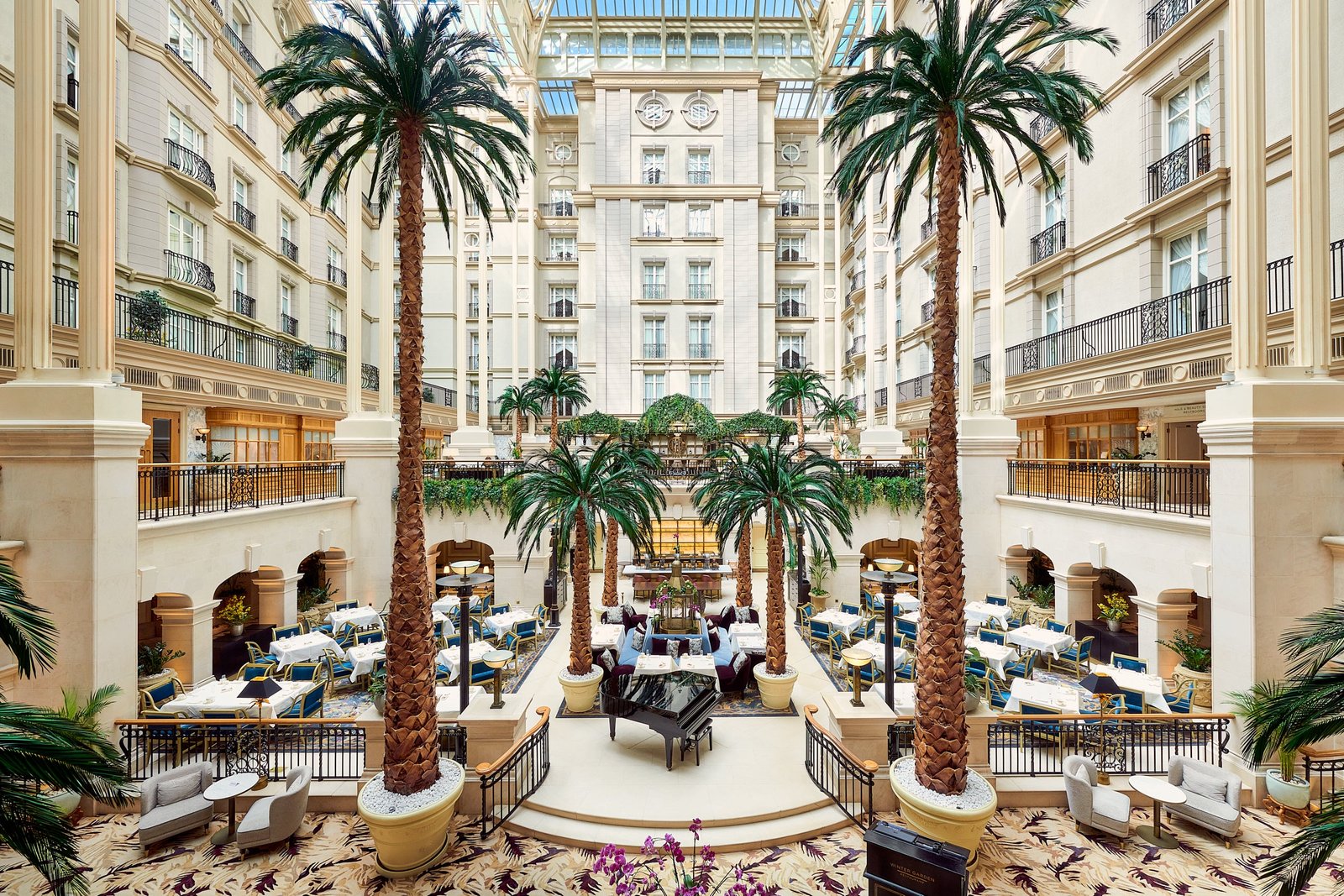 The Winter Garden Restaurant, with its towering palm trees