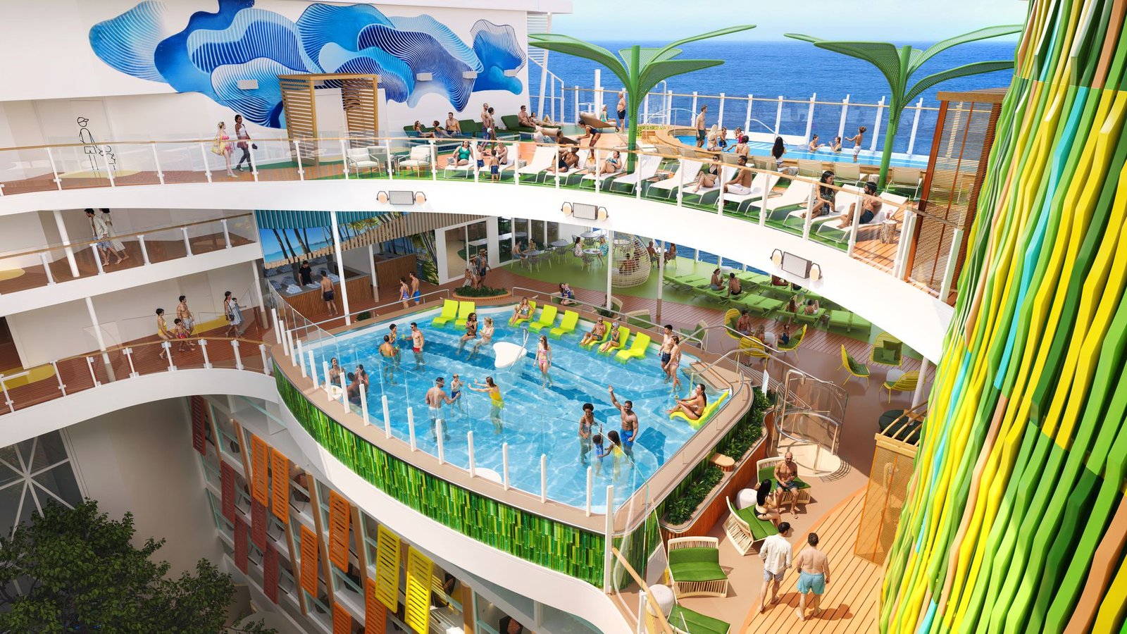 A new swimming pool will be available by the Lime and Coconut bar aboard Hero of the Seas