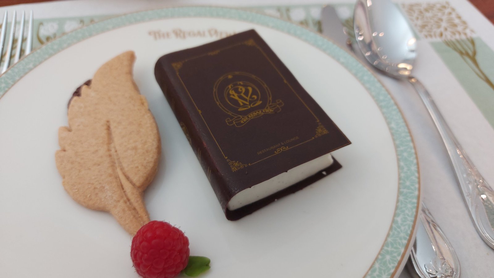 Ted's 'book' dessert at World of Frozen's Regal View restaurant