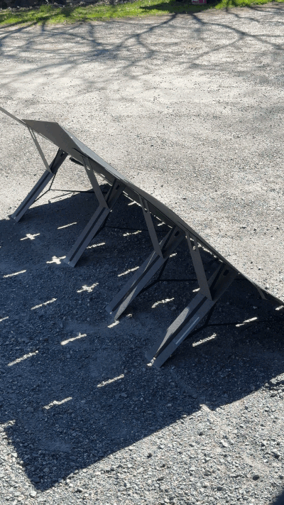 Lightweight portables are no match for gusts of wind, this one was about 10 - 12 knots.