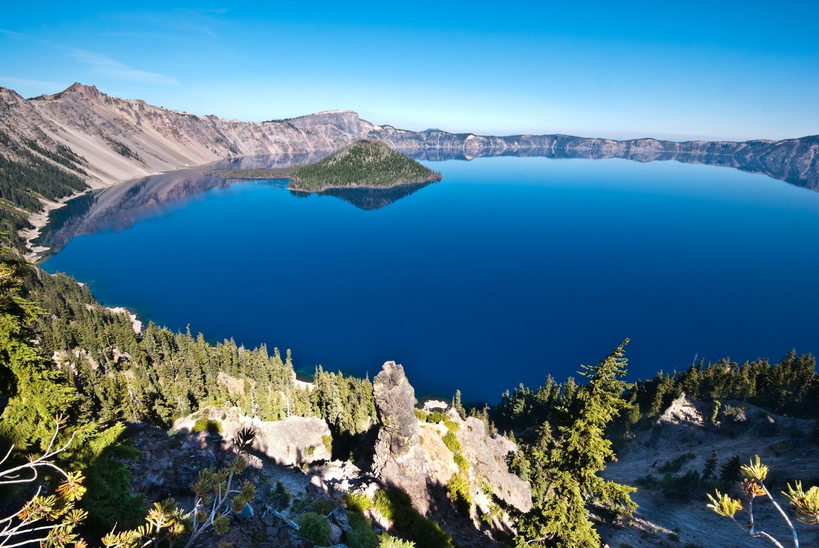 Crater Lake is the deepest lake in the U.S. — and has some of the clearest water in the world