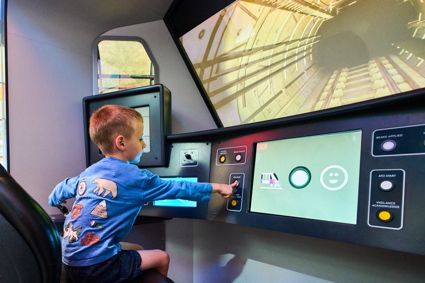 Interactive exhibits at the London Transport museum will keep kids entertained