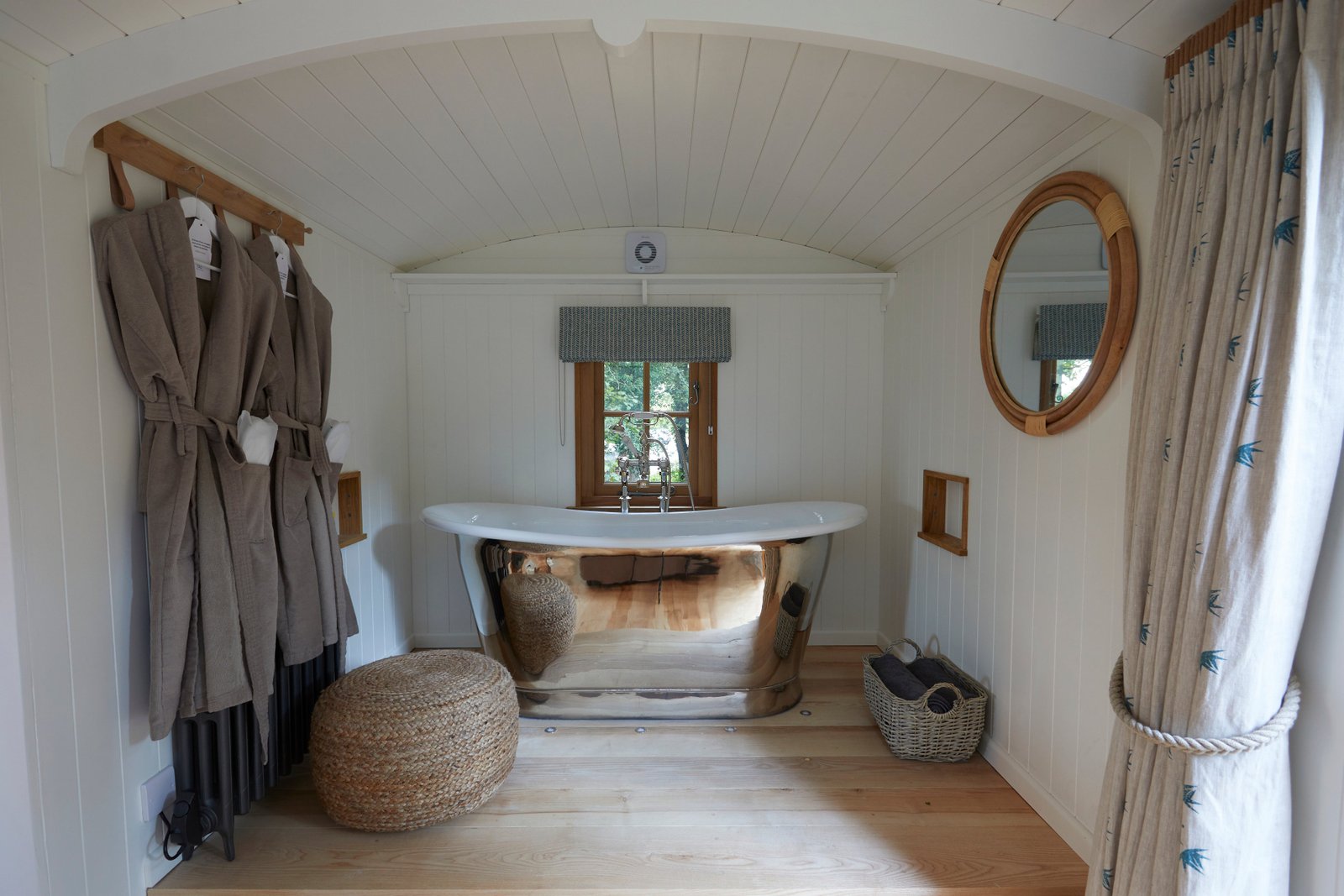 The ‘Hideaway Huts’ come with freestanding baths