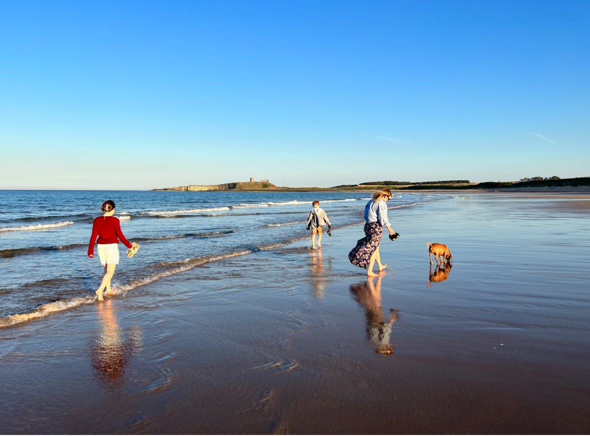 Beaches on the Northumberland Coast Path include Embleton Bay