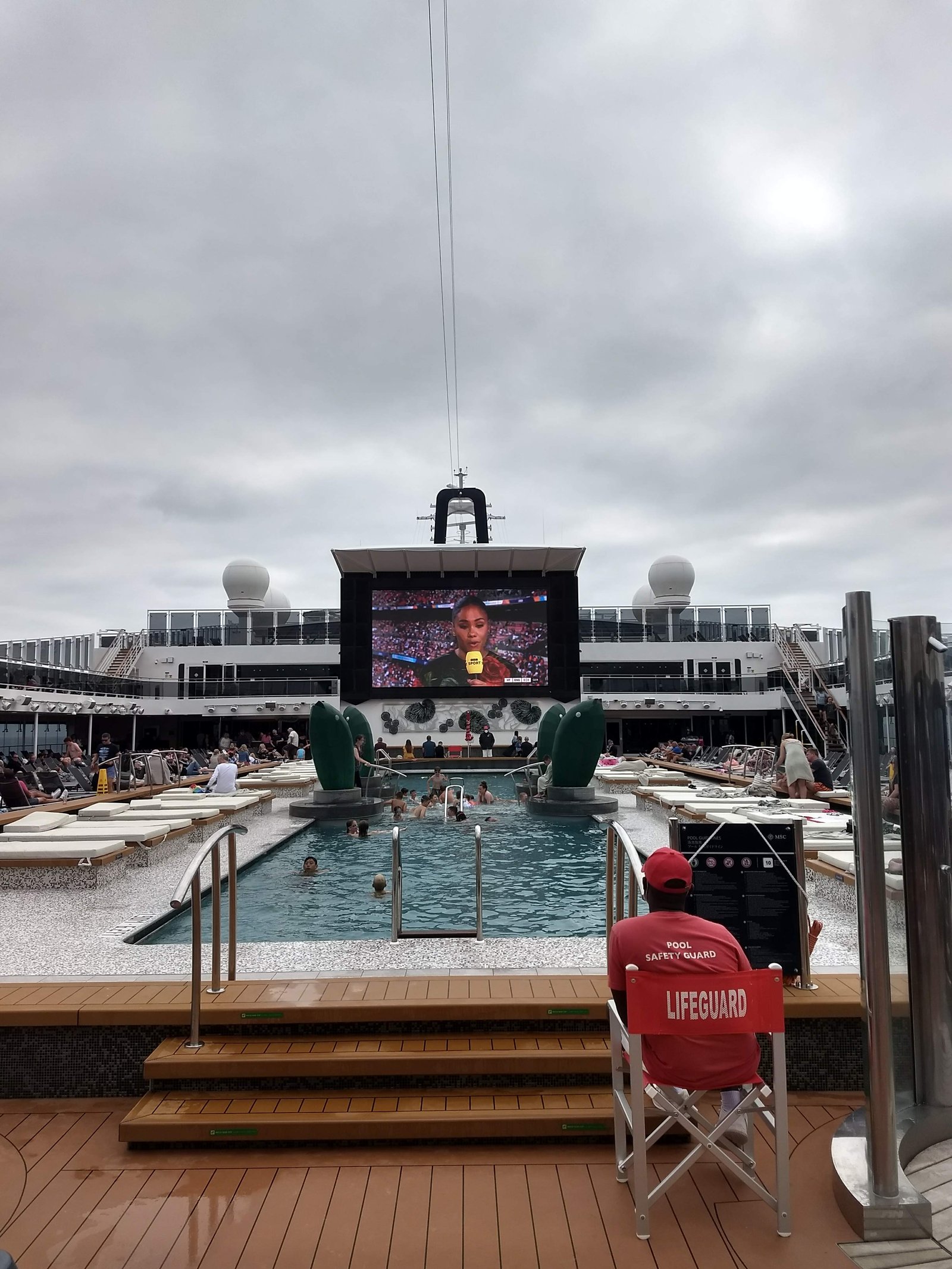 You won't even have to get out the pool to watch World Cup games