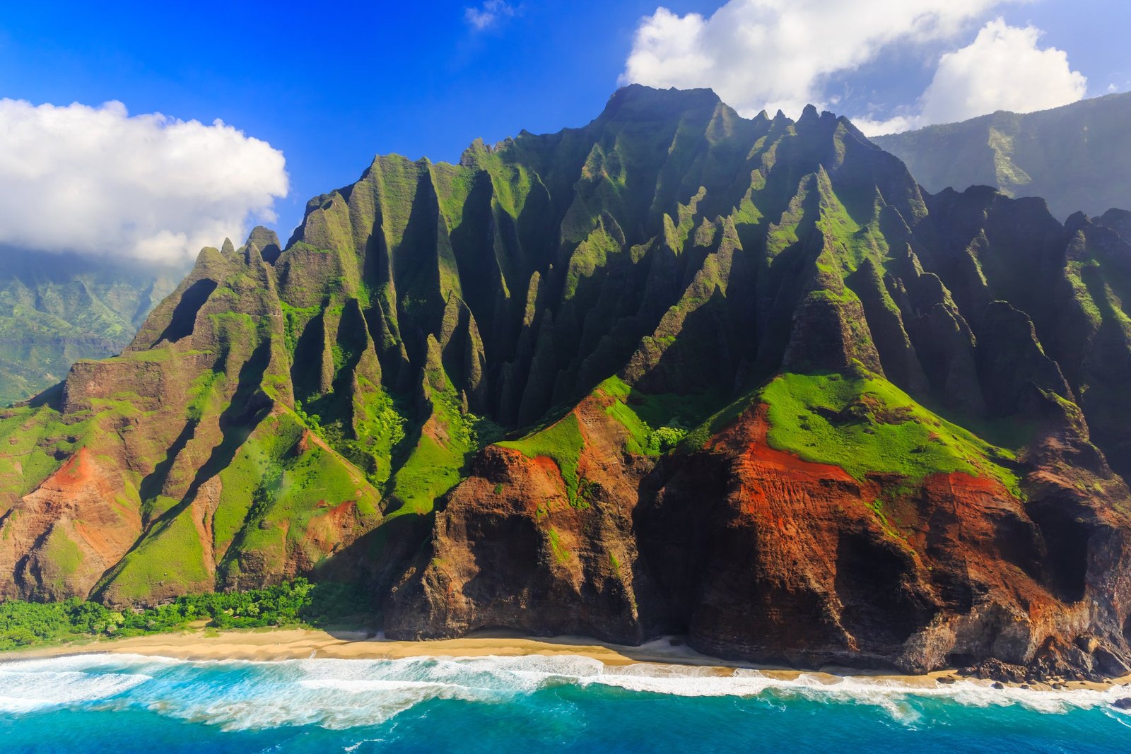 The Na Pali Coast — so dramatic it was used as a filming location in Jurassic Park