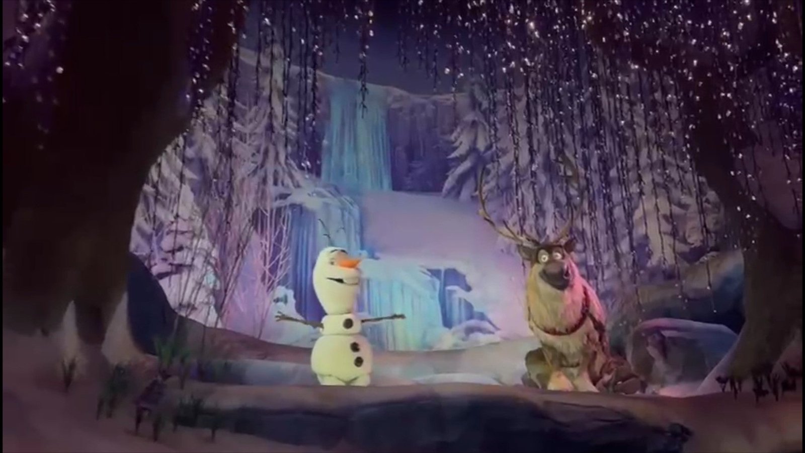 The Frozen Ever After boat ride features performances from animatronic Frozen favourites