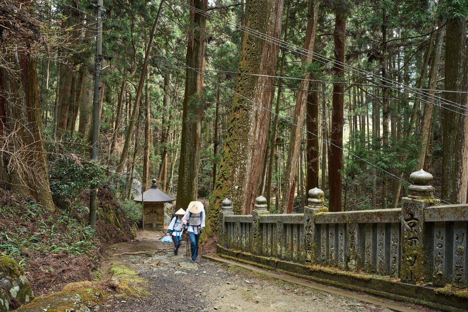 Two traditionally dressed henro pilgrims