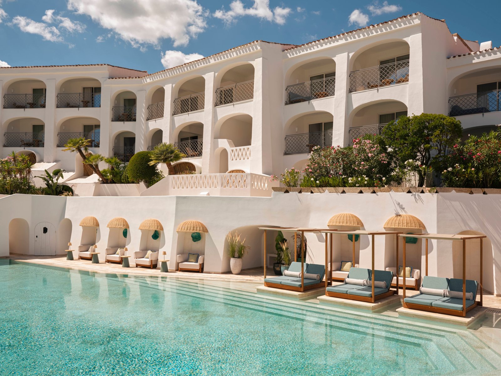 The pool area at W Sardinia