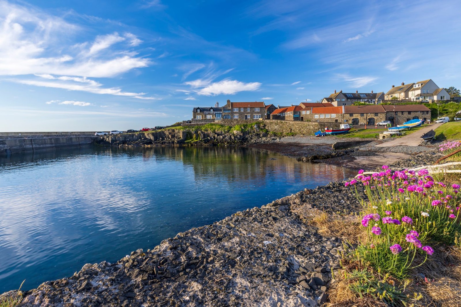 Quaint fishing village Craster is known for its traditional smoked kippers