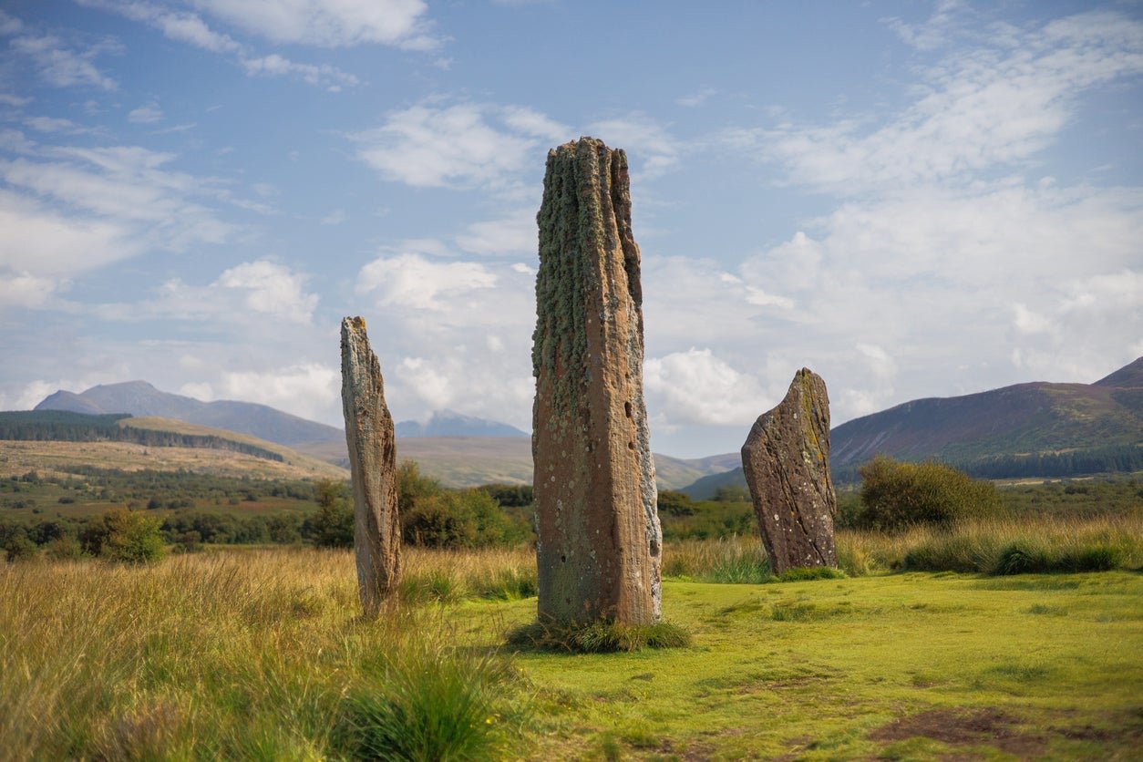 The Machrie Moor standing stones date back more than 4,000 years