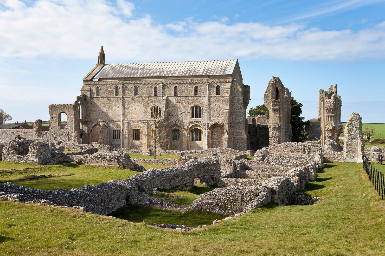 The 11th-century Binham Priory dominates the area