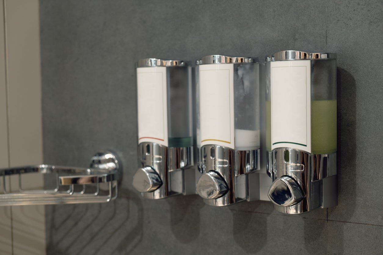 InterContinental Hotels Group and Marriott have pledged to end their reliance on single-use toiletries and switch to refillable dispensers, but a scientist has argued that this move does little to reduce CO2 emissions