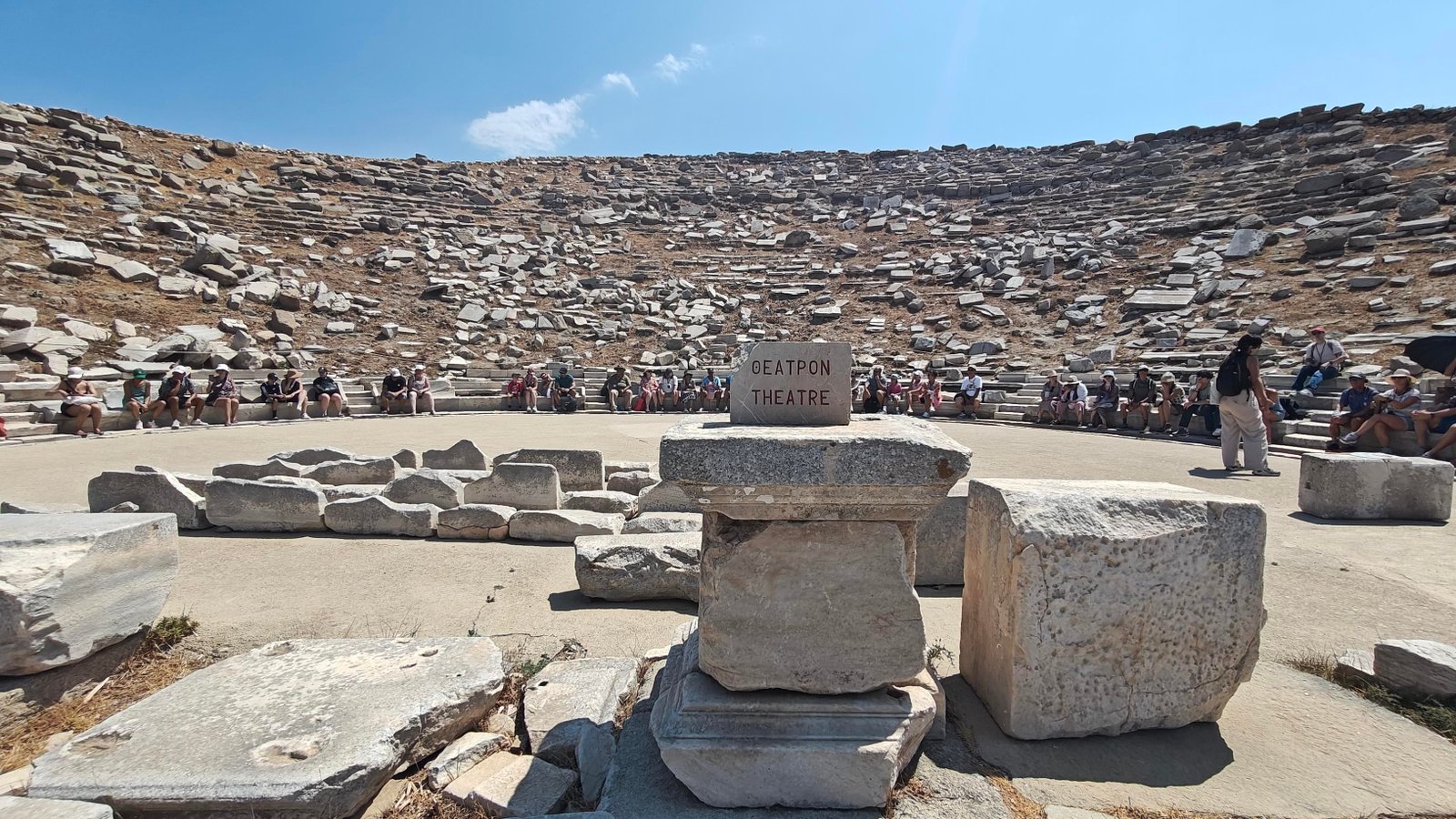 Remains of a massive amphitheatre can still be seen on Delos