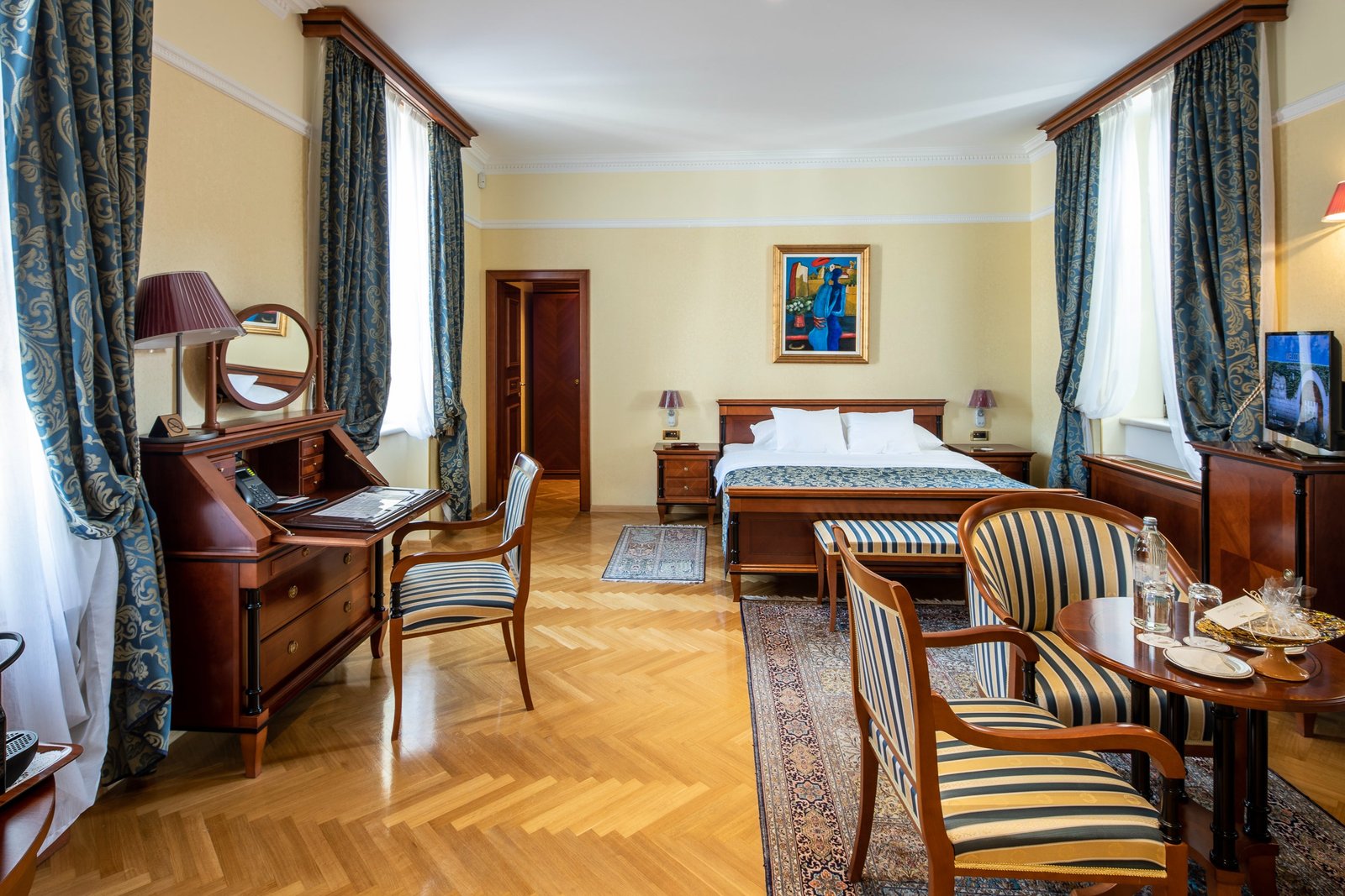 There are 13 luxurious rooms at this 16th-century stone villa