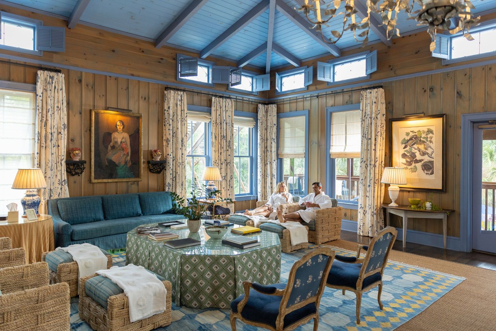 The Lakehouse Spa Blue Room where guests can relax before treatments