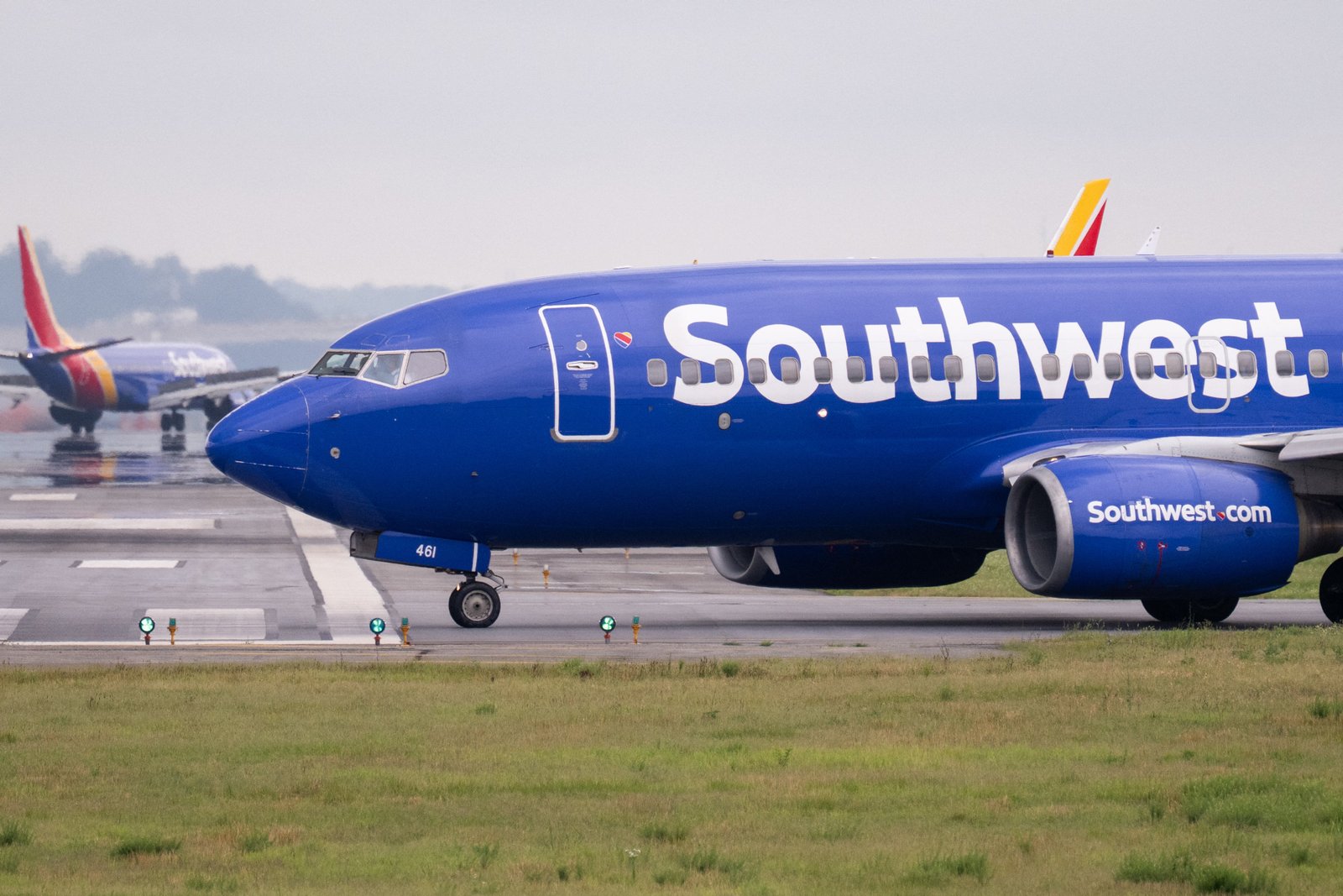 A Southwest Airlines pilot was incapacitated when they were hit by a falling HUD during takeoff