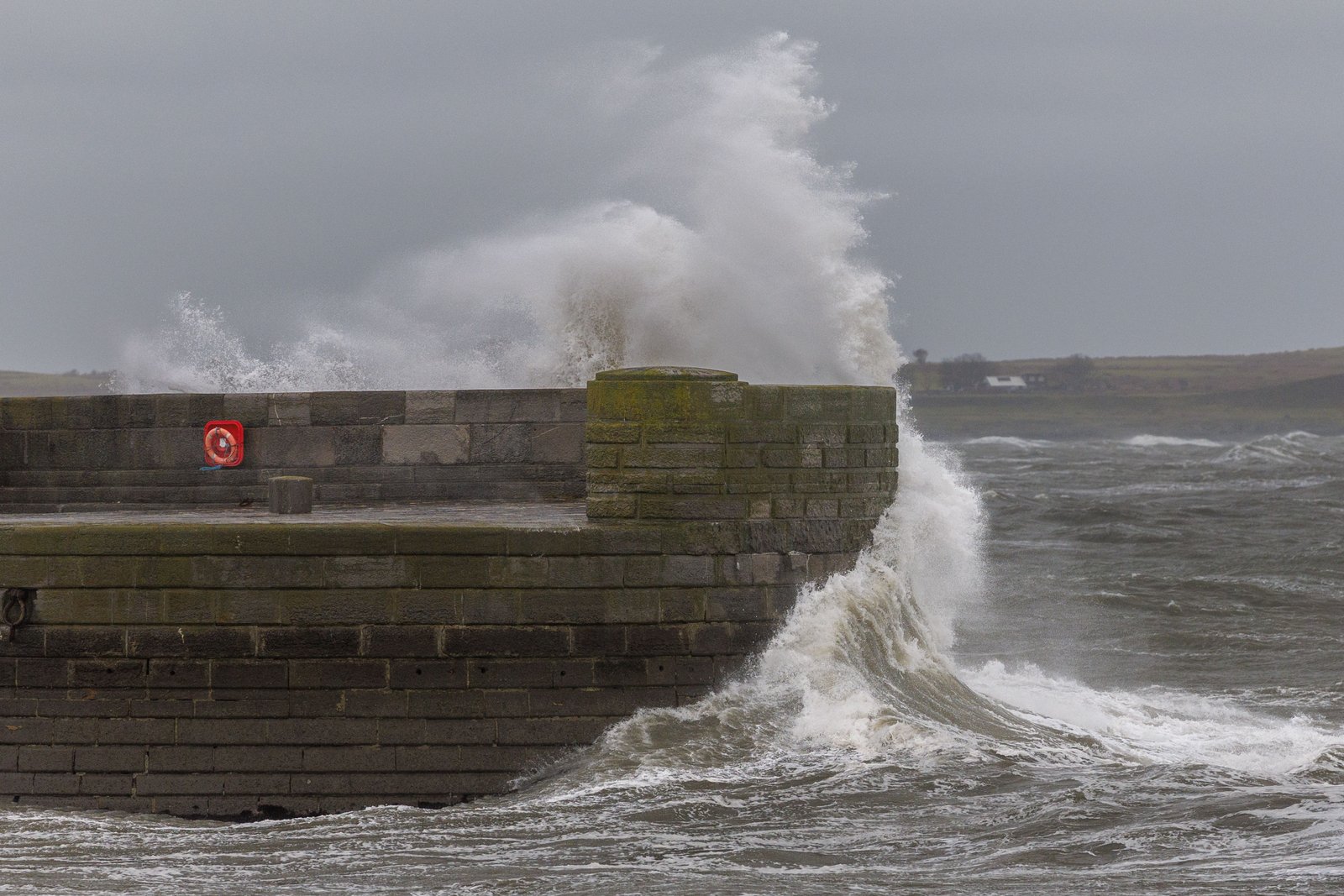The amber weather warning was in place until 3am on Sunday (PA)