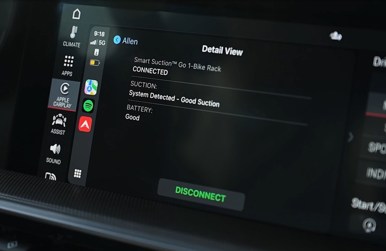The app supports both Apple CarPlay and Android Auto, so you can monitor on your vehicle’s dash if you want.
