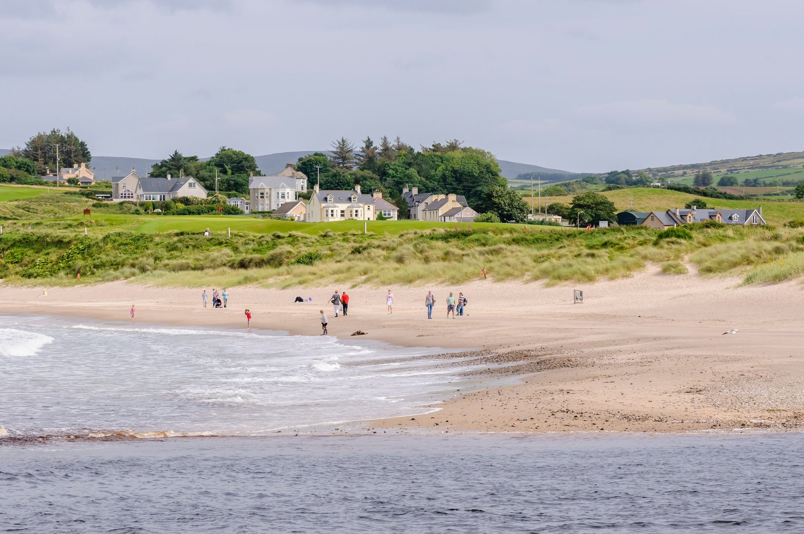 Ballycastle beach has views to the Mull of Kintyre