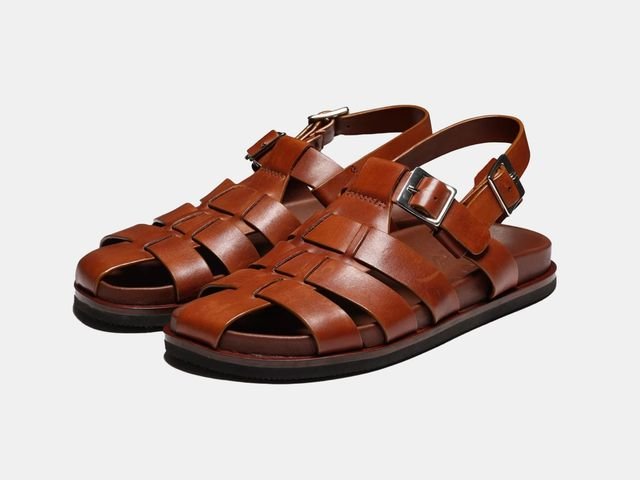 Image may contain: Clothing, Footwear, Sandal, and Shoe