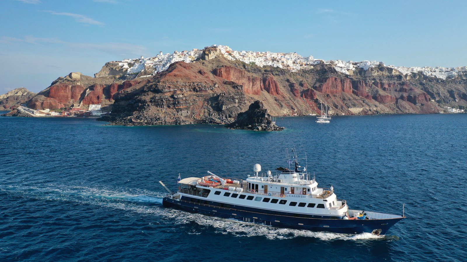 Callisto has been refurbished from a 1960s private luxury yacht to welcome passengers since 2015