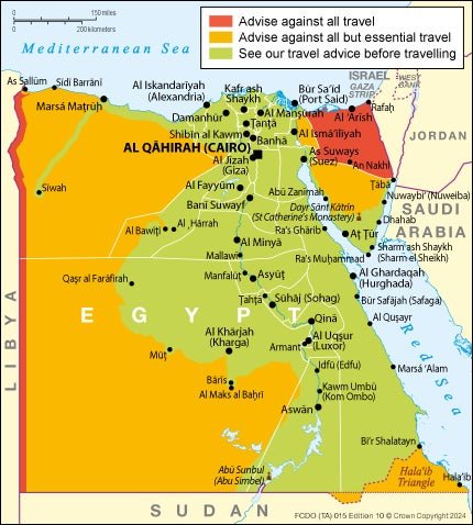 Egypt travel advice as of 2 April