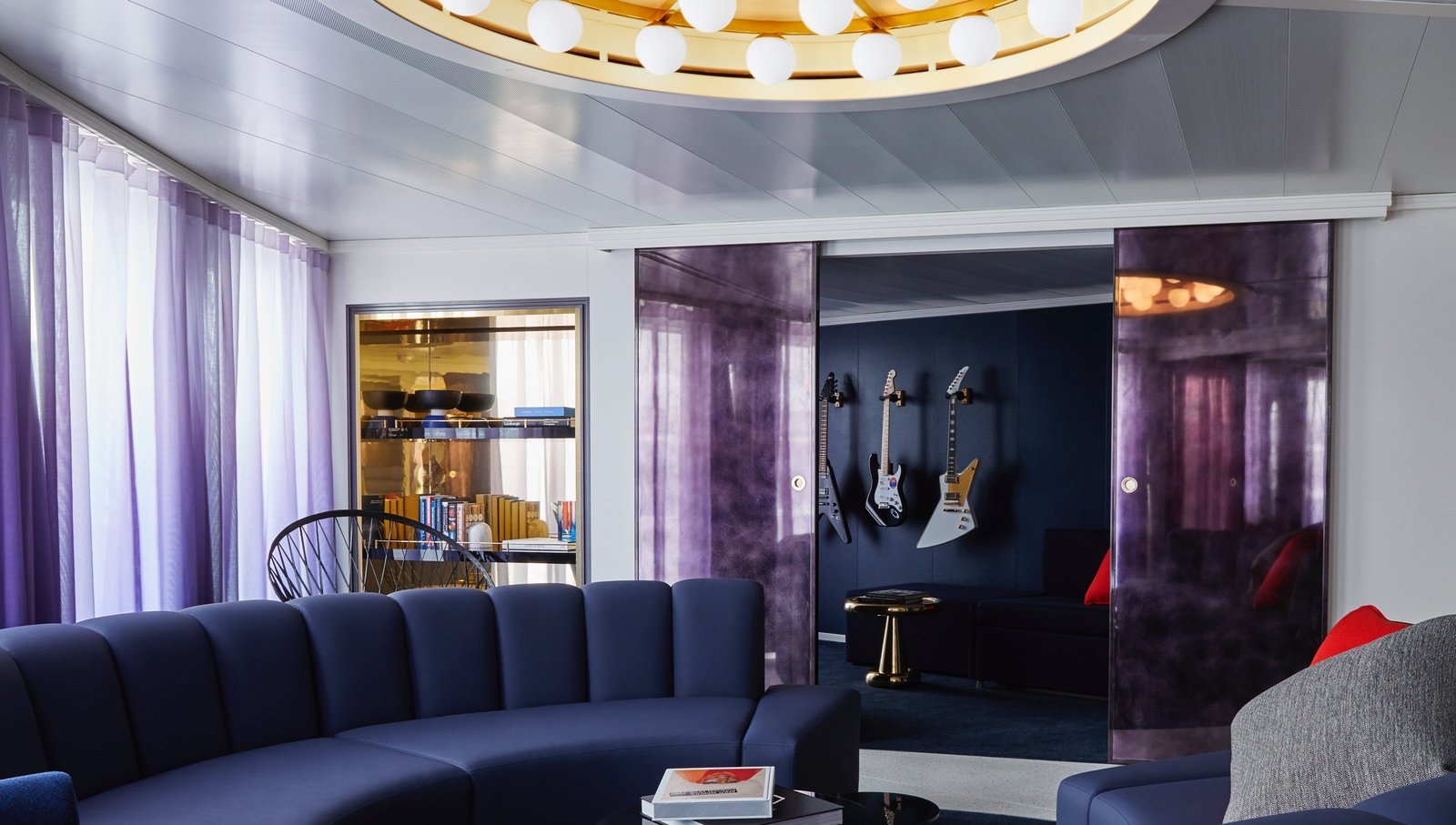 A massive suite in Virgin Voyages’ Mega RockStar Quarters