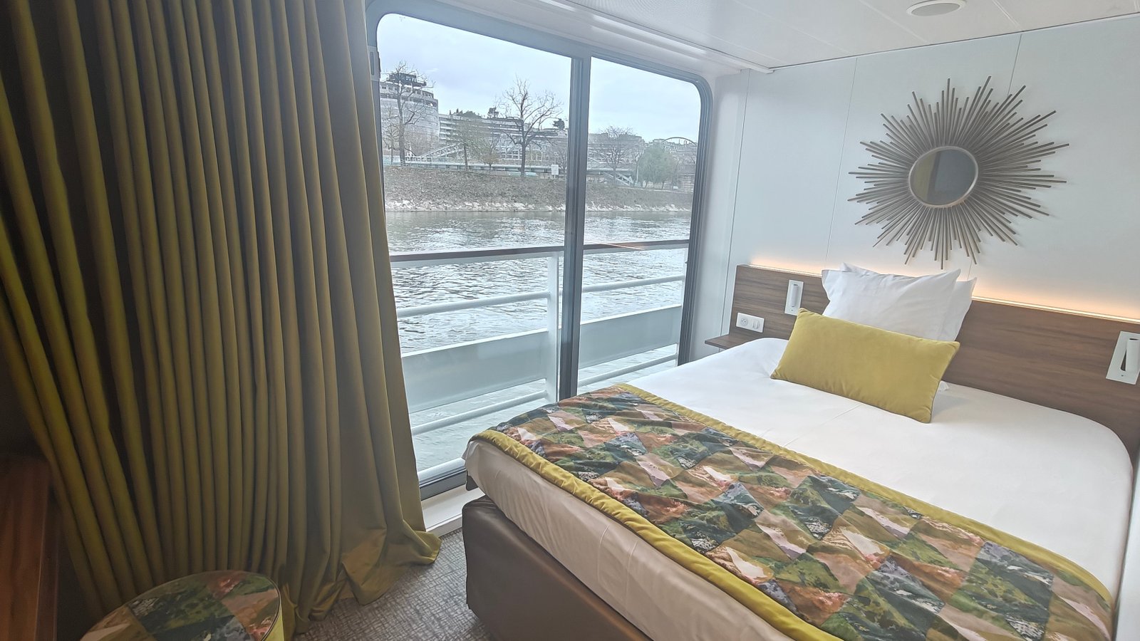A cosy CroisiEurope river cruise cabin