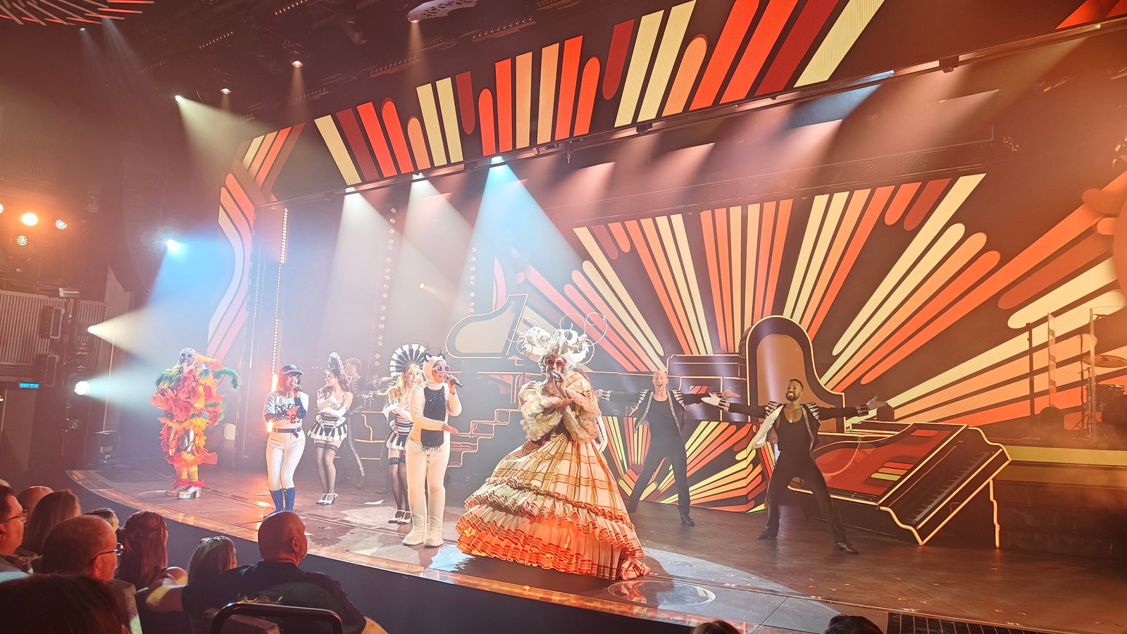 Four versions of Elton John appear during Luna's flagship stage show