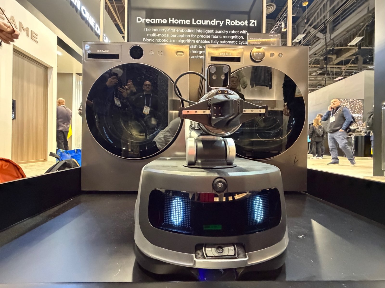 Dreame’s laundry robot was on show at CES. You can watch a video of it in action here.