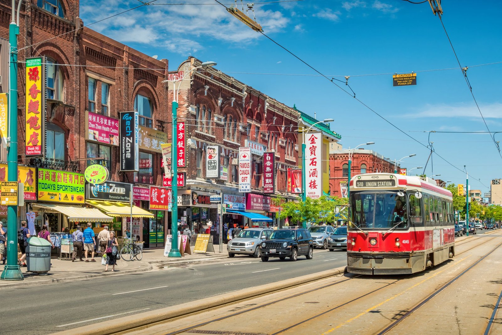 Ride a streetcar through Chinatown in downtown Toronto